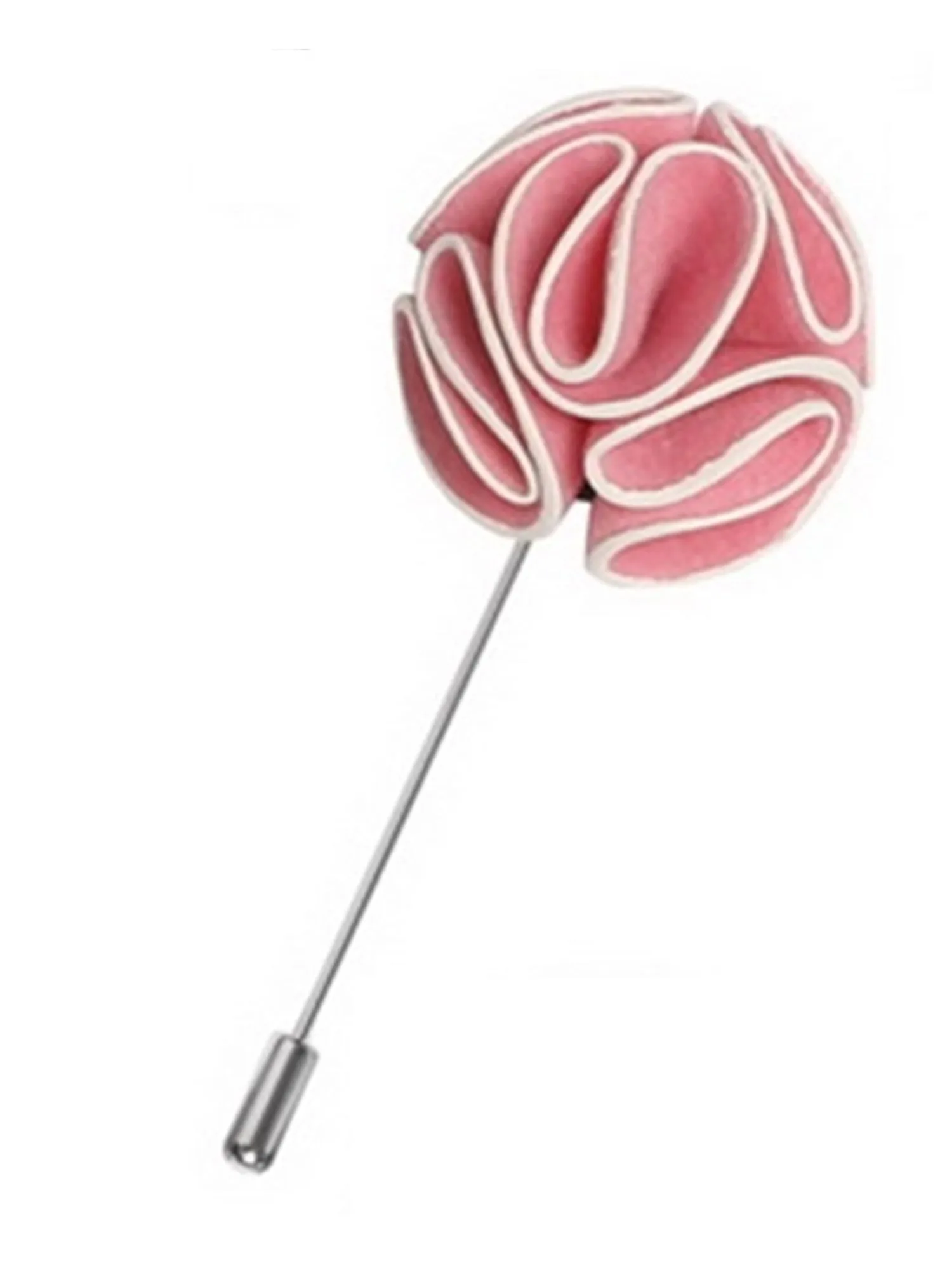 Men's Rose Flower Lapel Pin Boutonniere For Suit