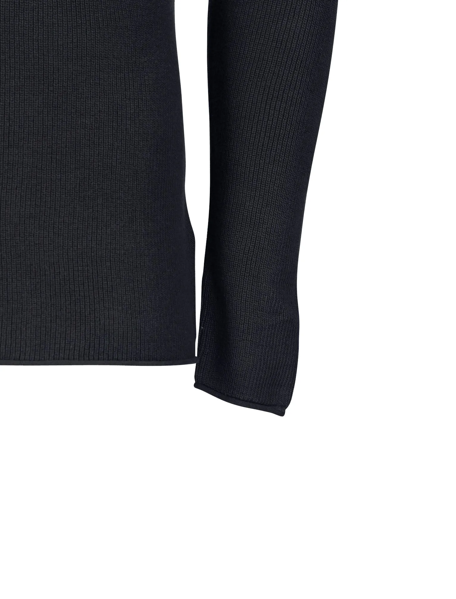 Milburn Ribbed Crew Neck Knitted Jumper In Dark Navy - Dissident