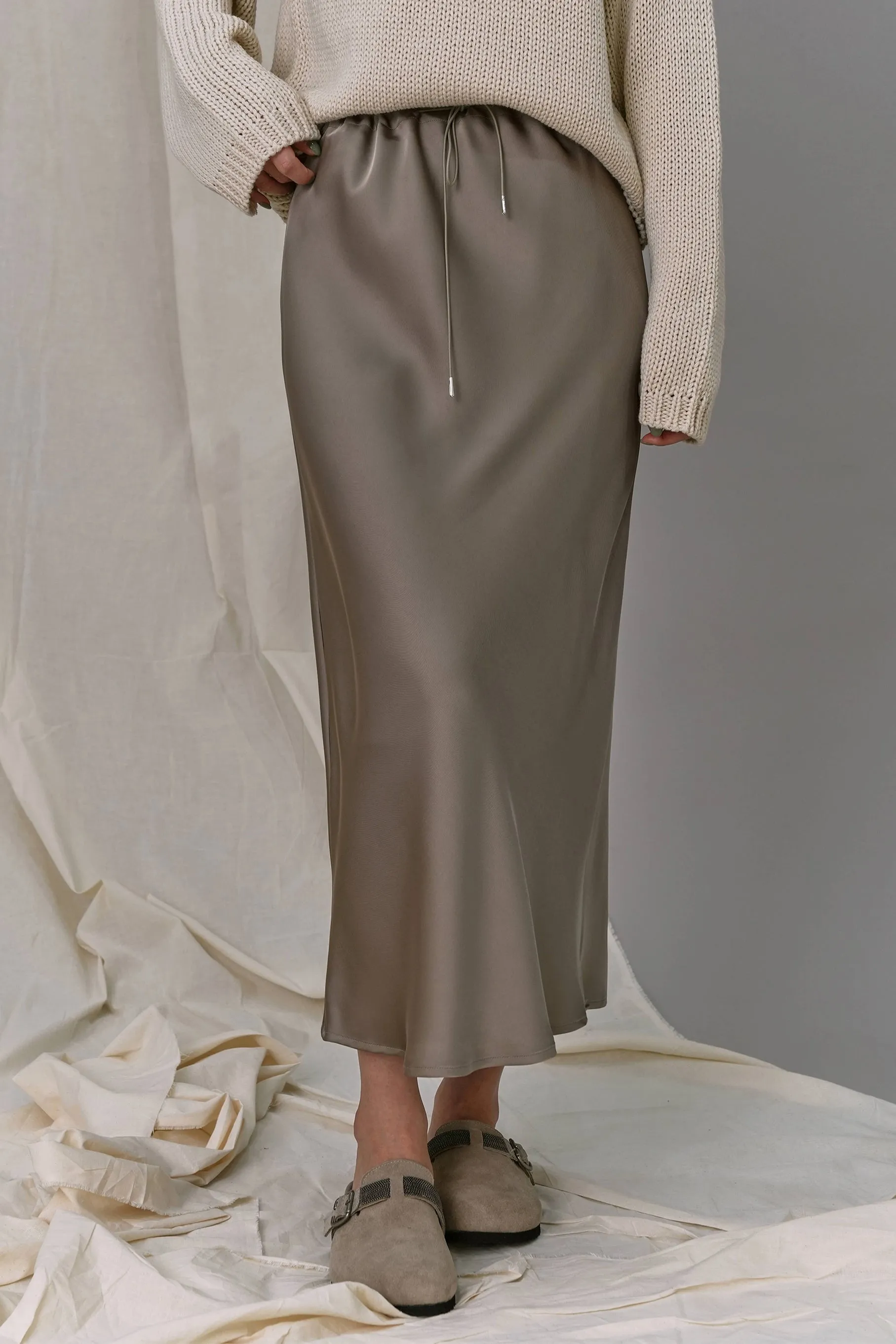 Muriel Satin Skirt