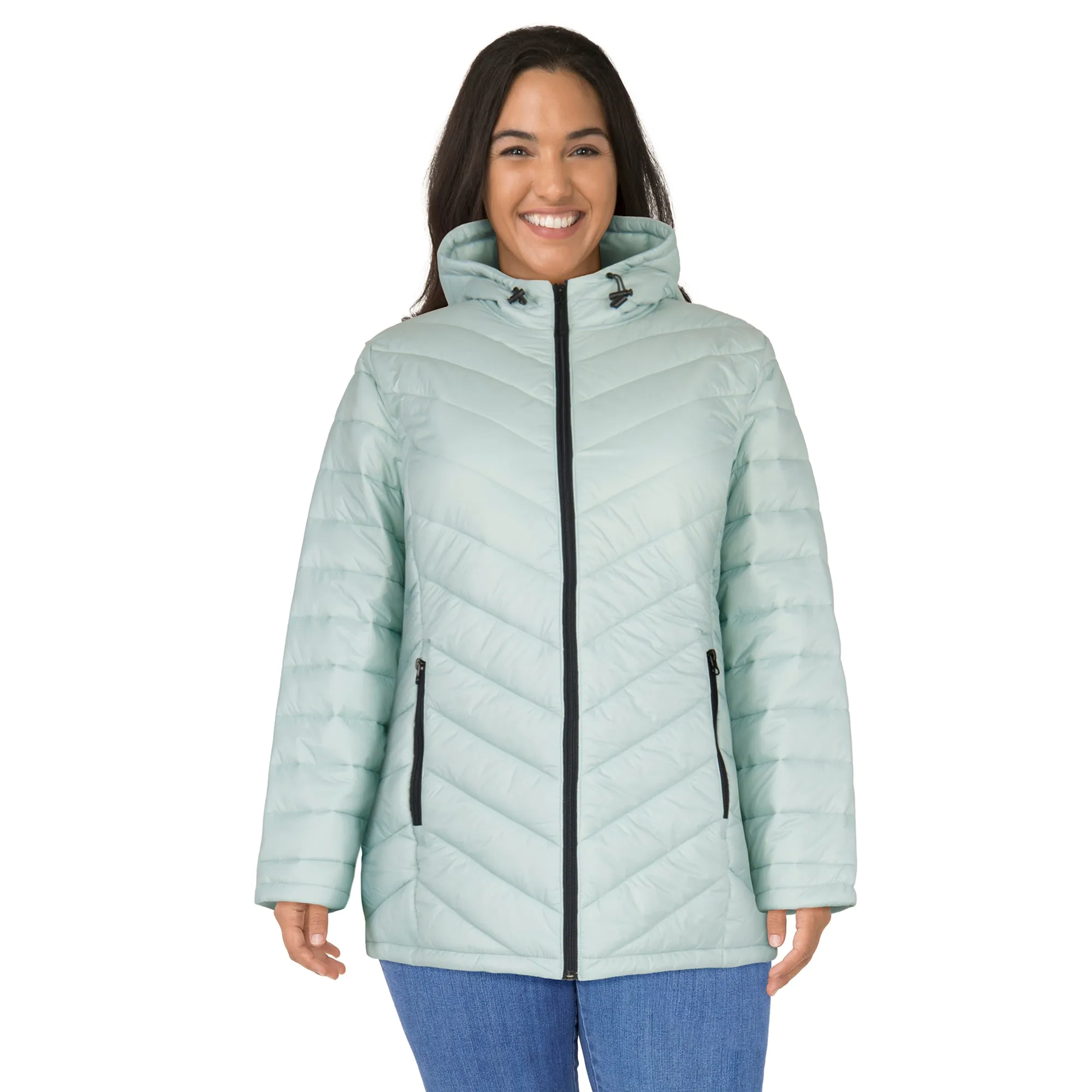 mySTYLE Women's Plus Puffer Jacket