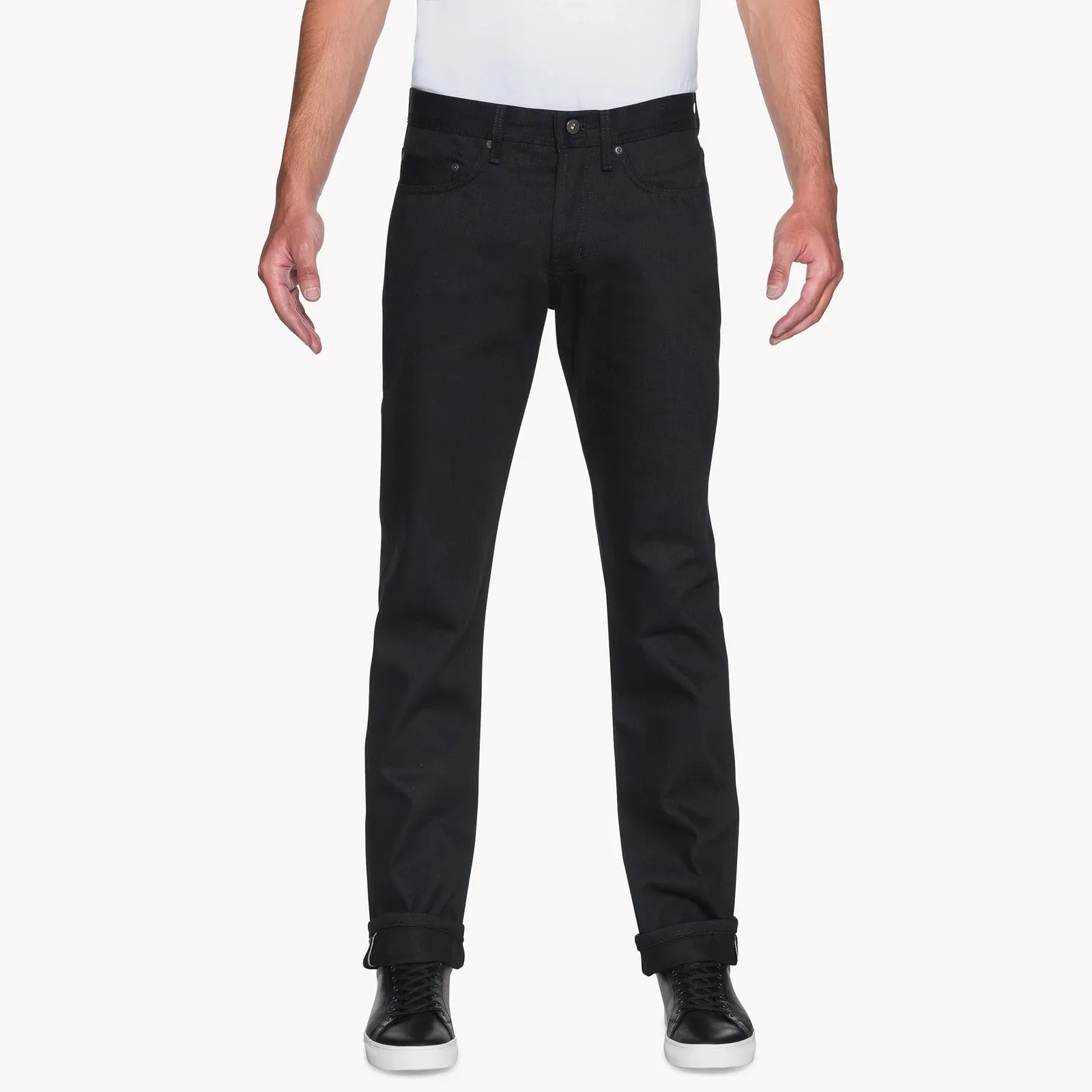 Naked and Famous Denim - Weird Guy - Solid Black Selvedge