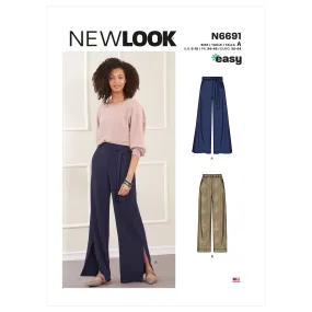 Newlook Pattern N6691 Misses' Slim Or Flared Pants