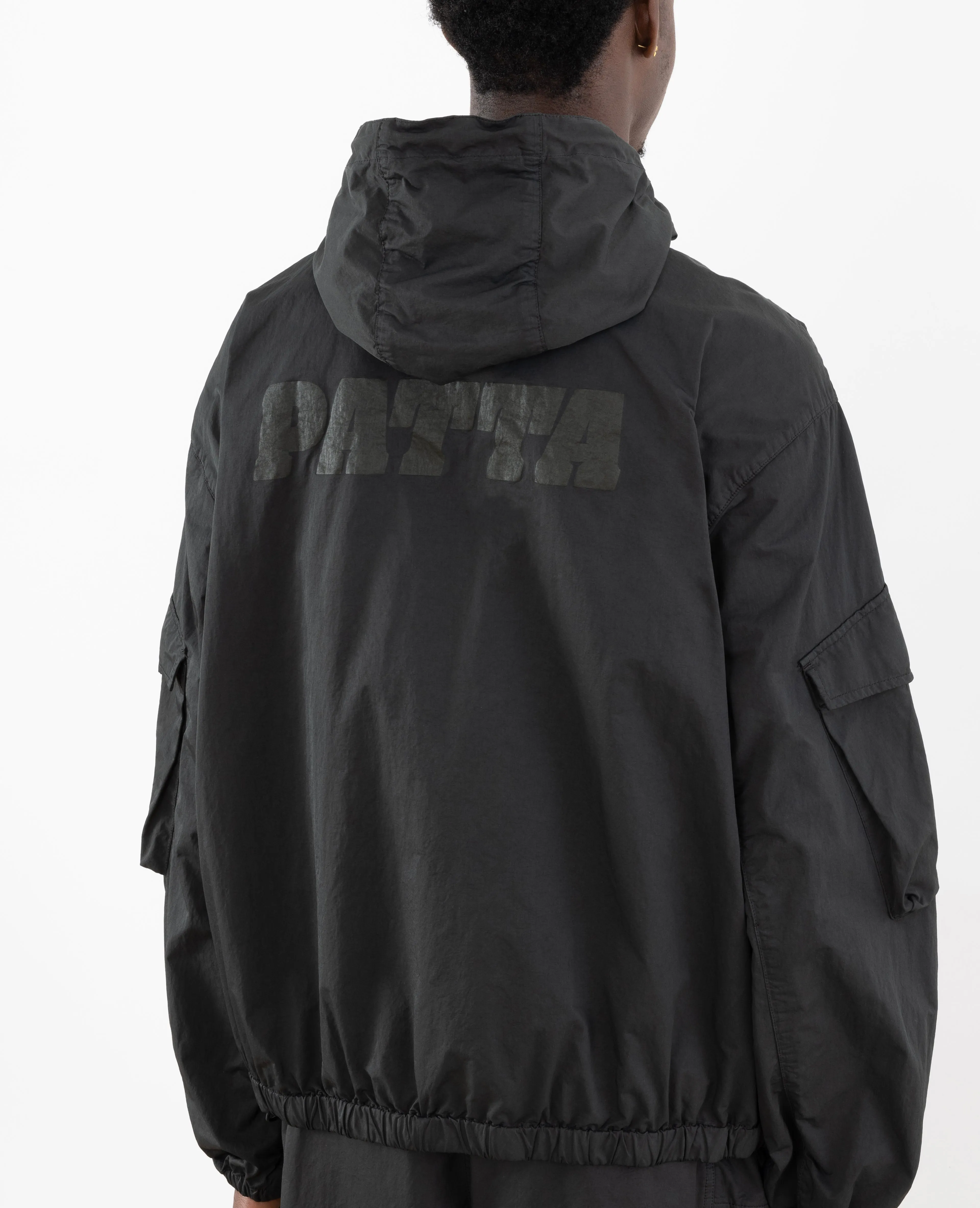 Patta GMT Pigment Dye Nylon Jacket (Pirate Black)