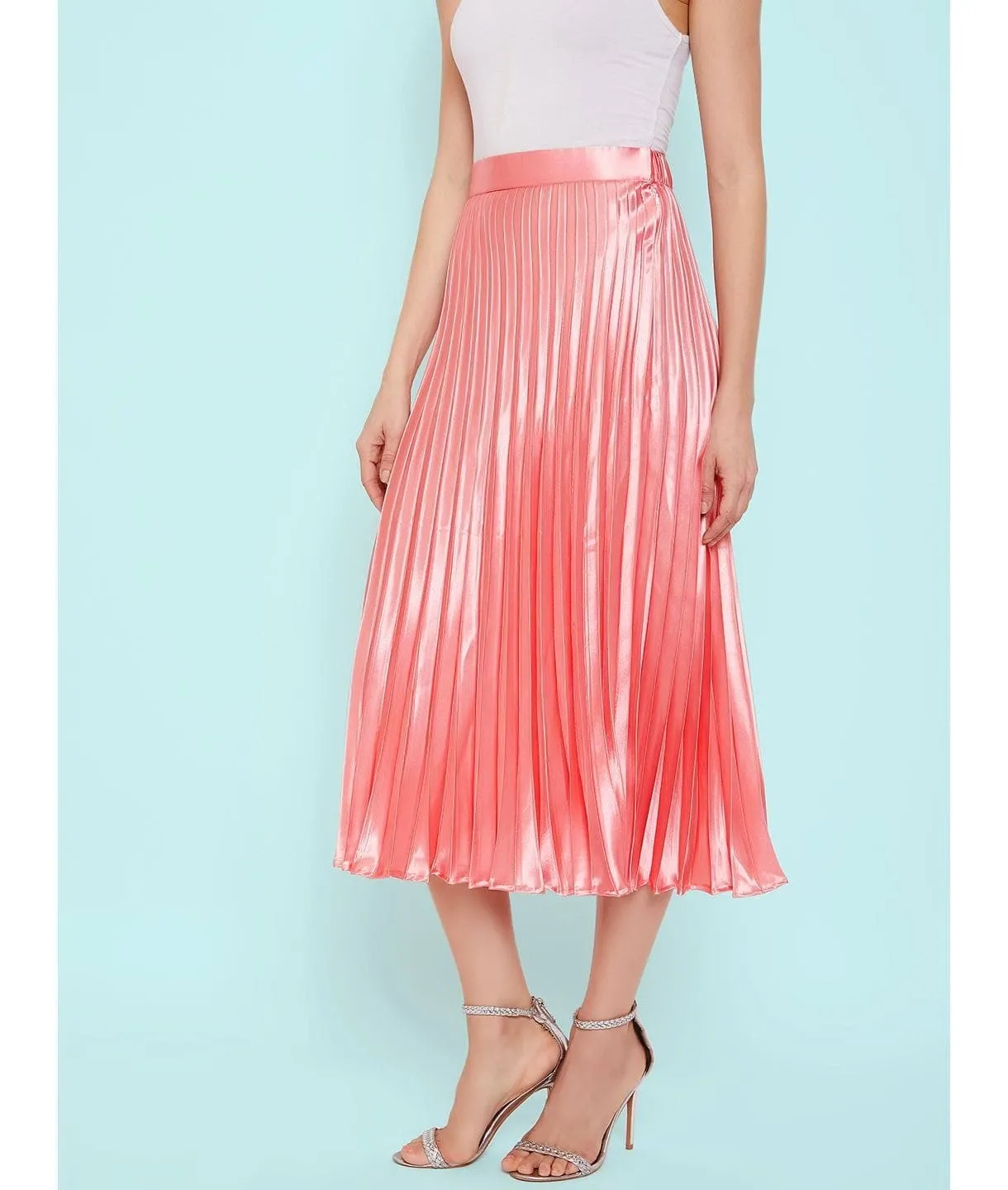 Pleated Midi Skirt