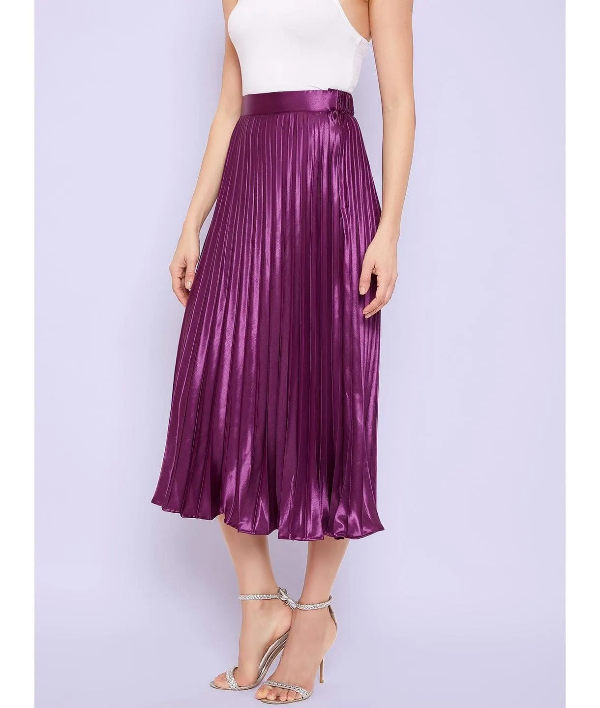 Pleated Midi Skirt