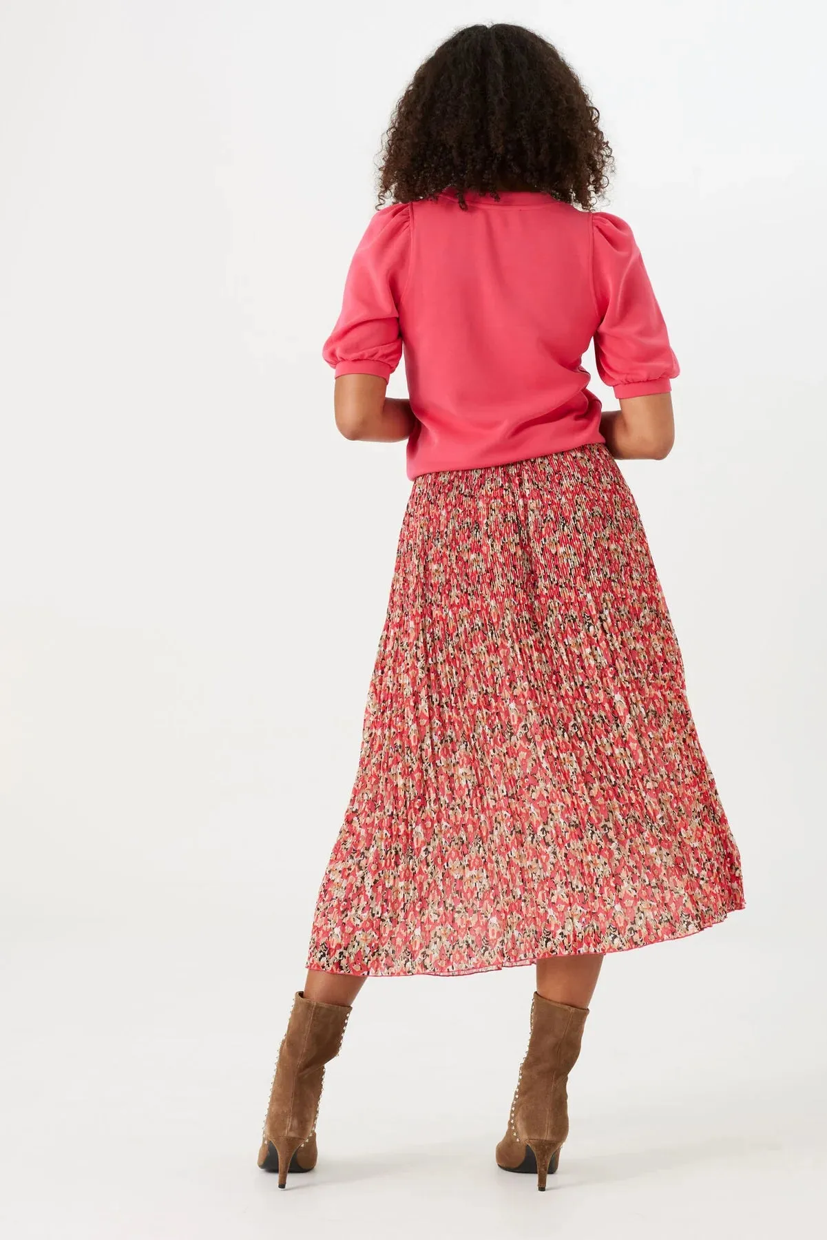 PLEATED SKIRT LUSH PRINT