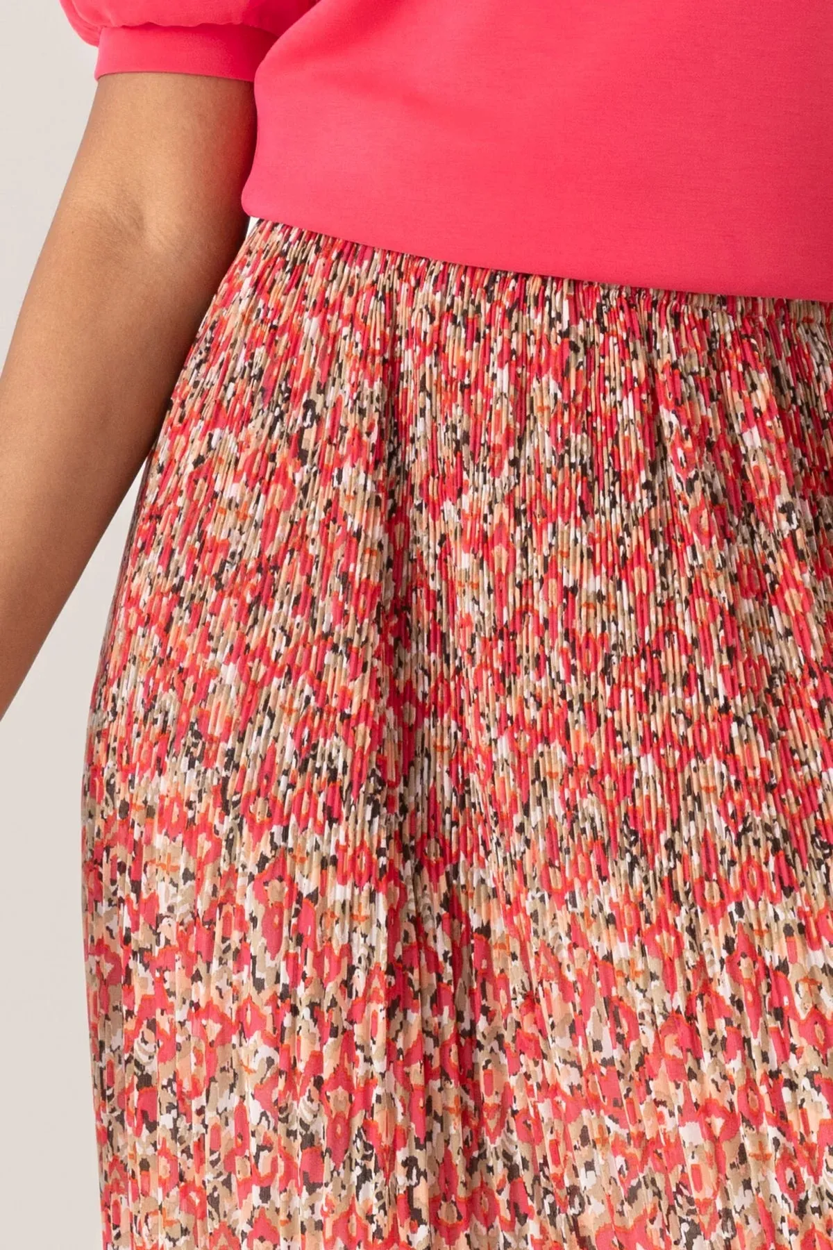 PLEATED SKIRT LUSH PRINT