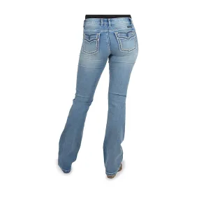 Pure Western Women's Veronica Boot Cut Jean 34" Leg Moonshine