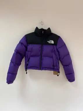 Purple and Black Puffer Jacket, The North Face, Size 6