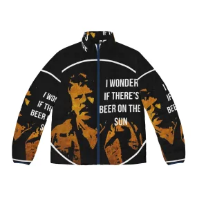 "Zap Rowsdower Beer Quote Puffer Jacket - A Cult Classic Meme Turned Apparel"