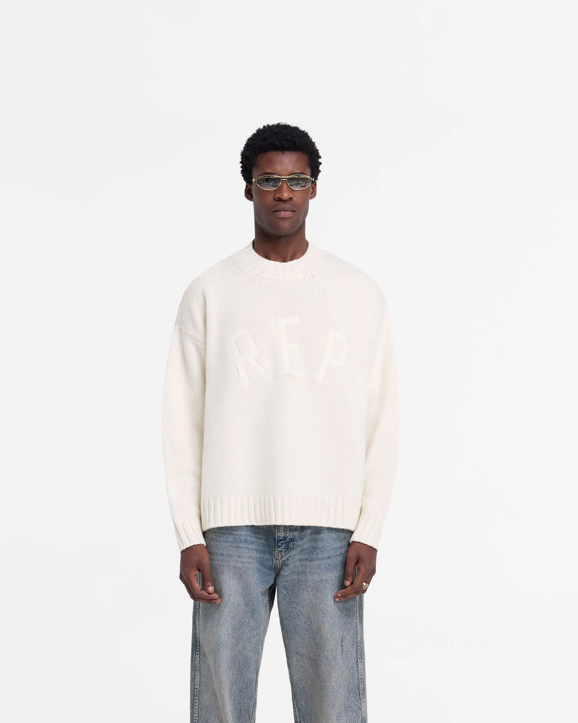 Rep Knit Jumper - Oat