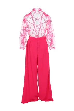 Rope Printed Top and Matching color Pants Set