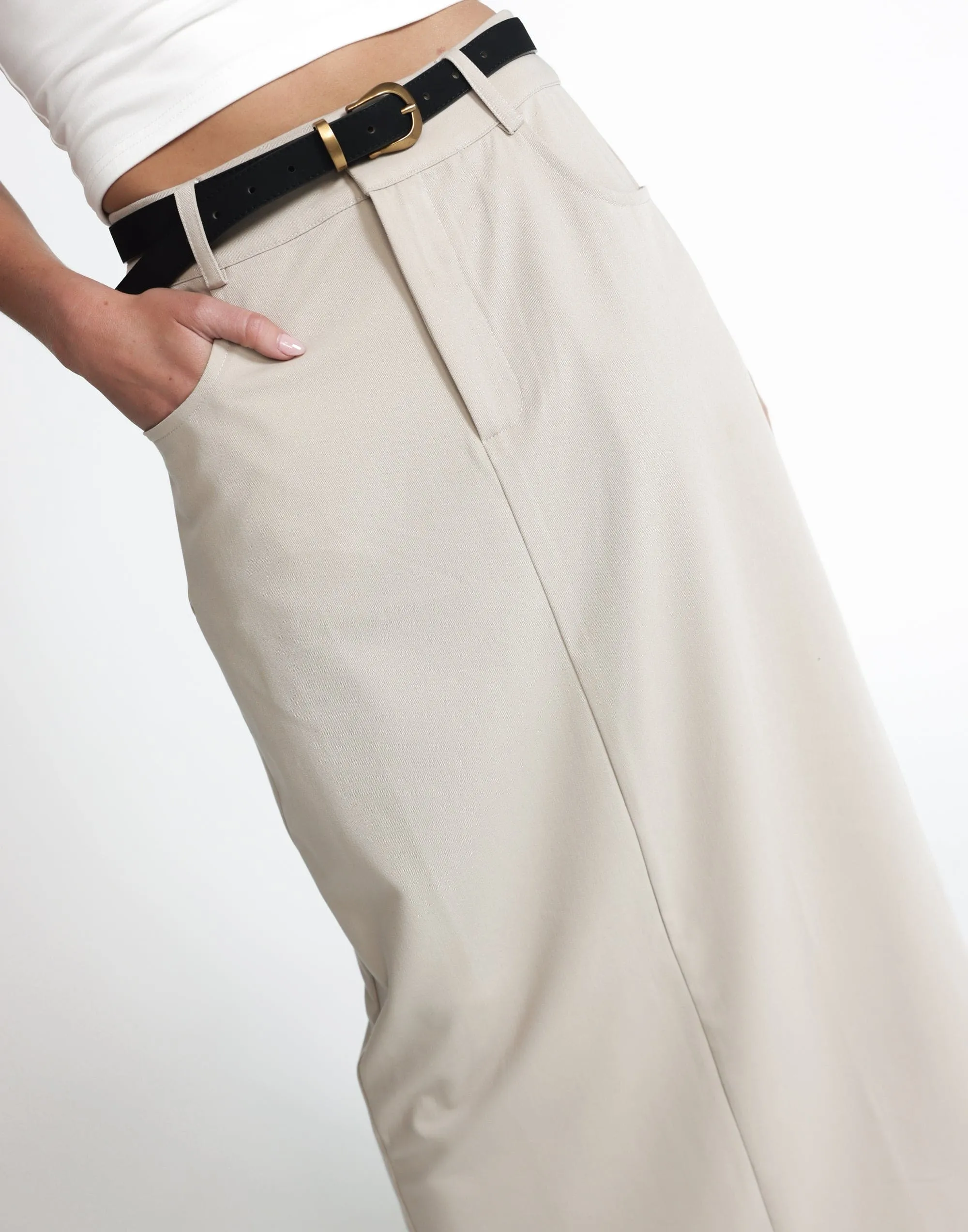 Salome Maxi Skirt (Latte)