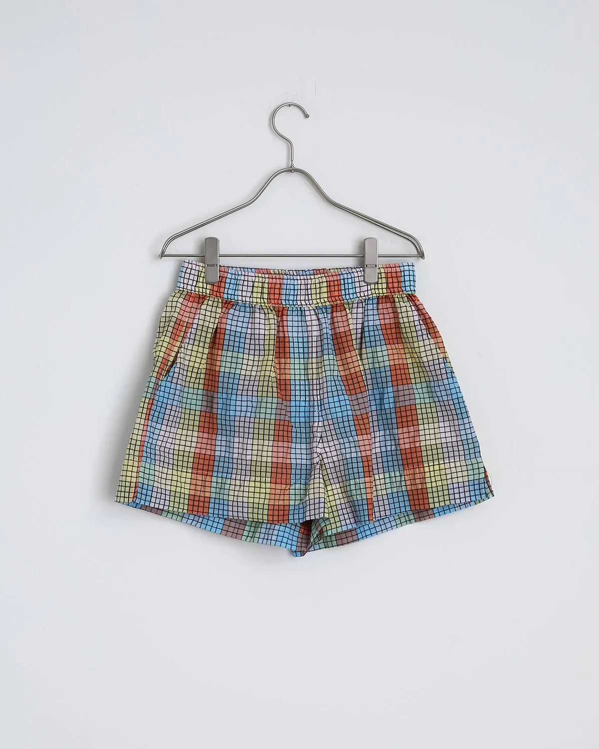 Seersucker Check Shorts in Multicolor