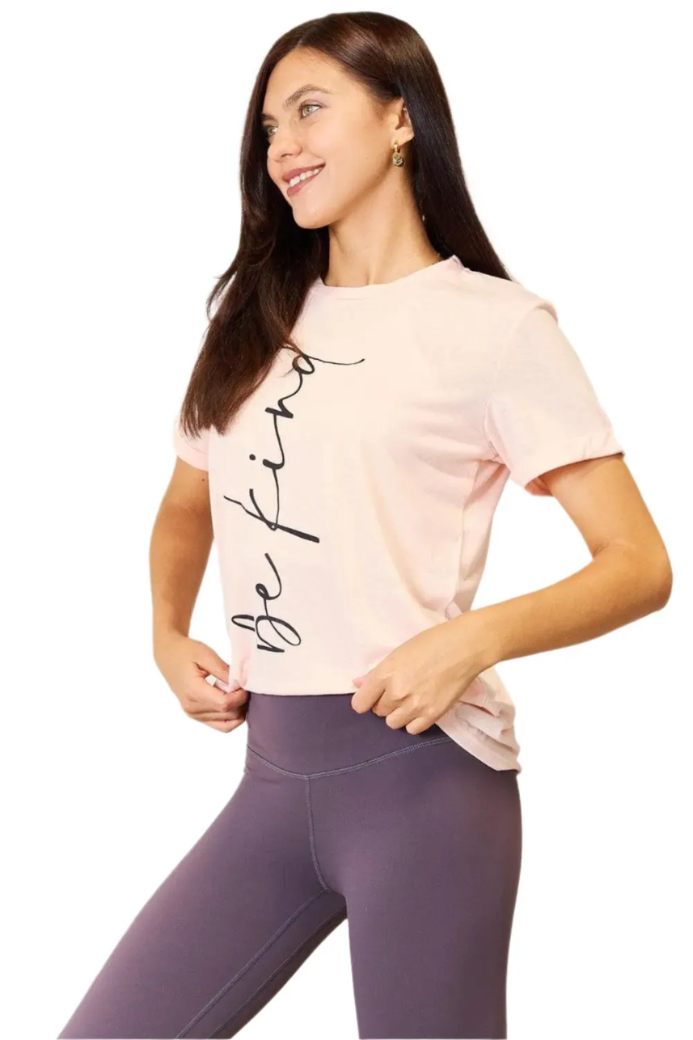 Simply Love BE KIND Graphic Round Neck T-Shirt, Women Custom T-Shirt