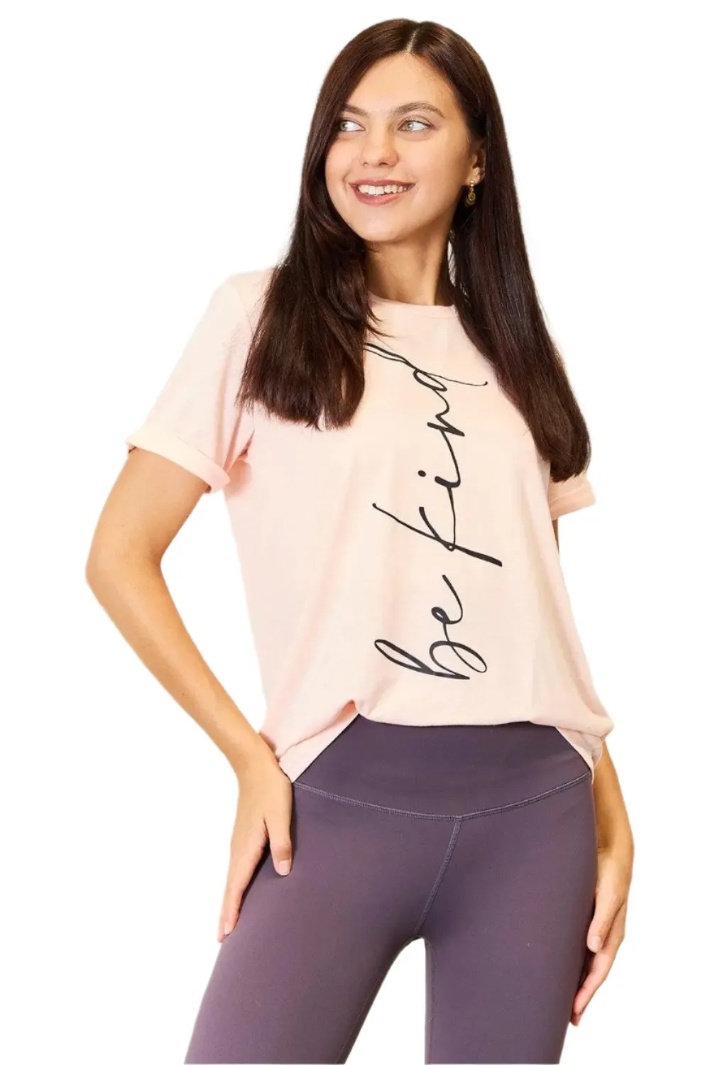 Simply Love BE KIND Graphic Round Neck T-Shirt, Women Custom T-Shirt