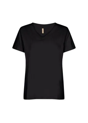 Soya Concept Cotton T-Shirt Black