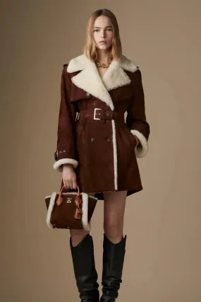 Suede Shearling Coat