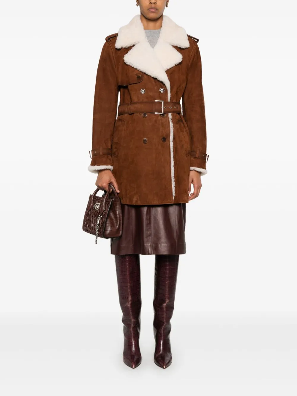 Suede Shearling Coat