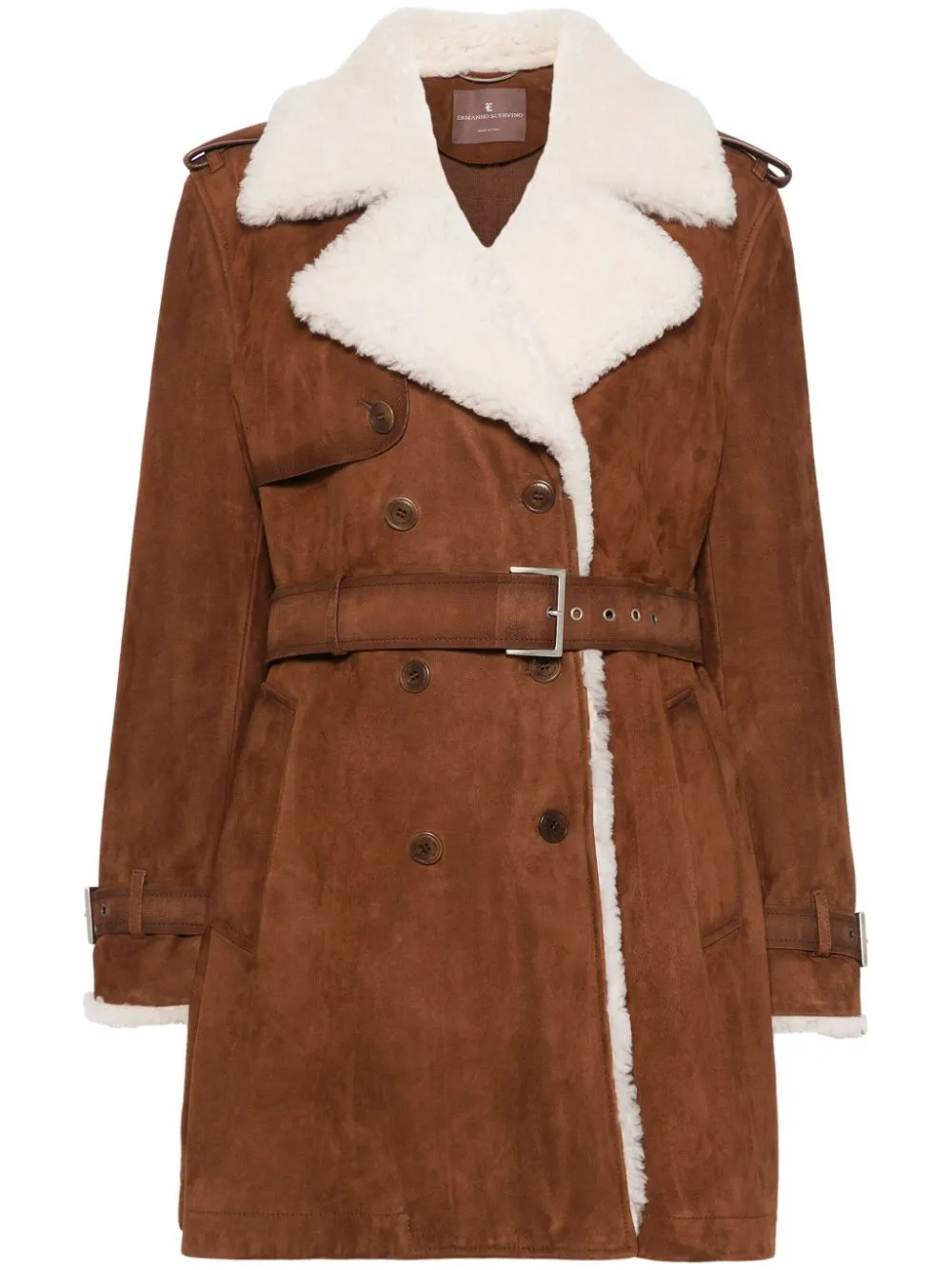 Suede Shearling Coat