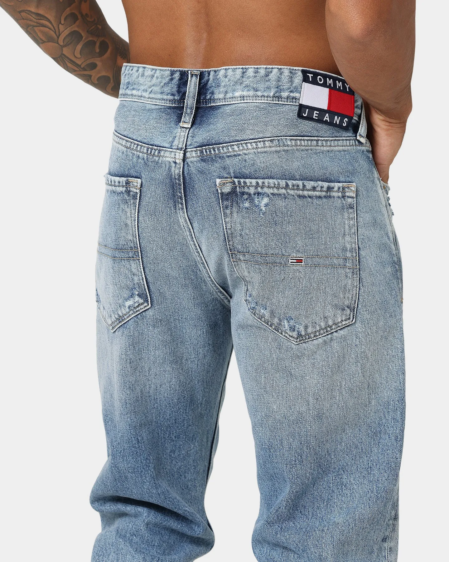 Tommy Jeans Scanton Slim Distressed Hemp Jeans Denim Light