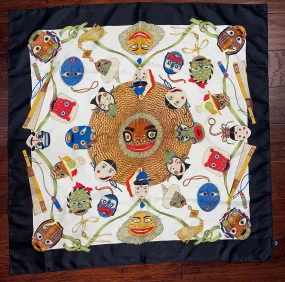 Vintage 100% Silk Mask Scarf