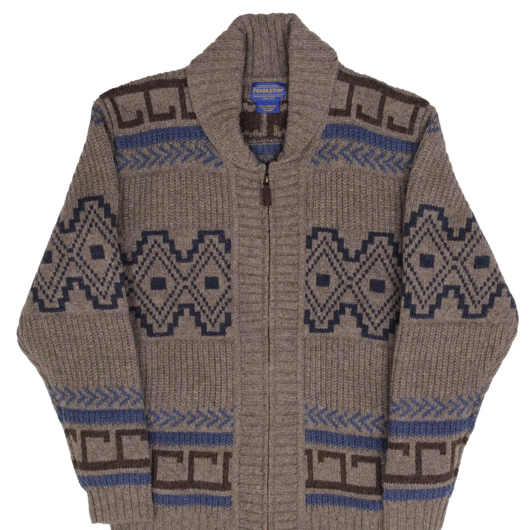 VINTAGE PENDLETON KNIT WOOL CARDIGAN SWEATER 1990S SIZE LARGE