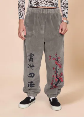 Vintage Print Fashion Casual Plush Trousers