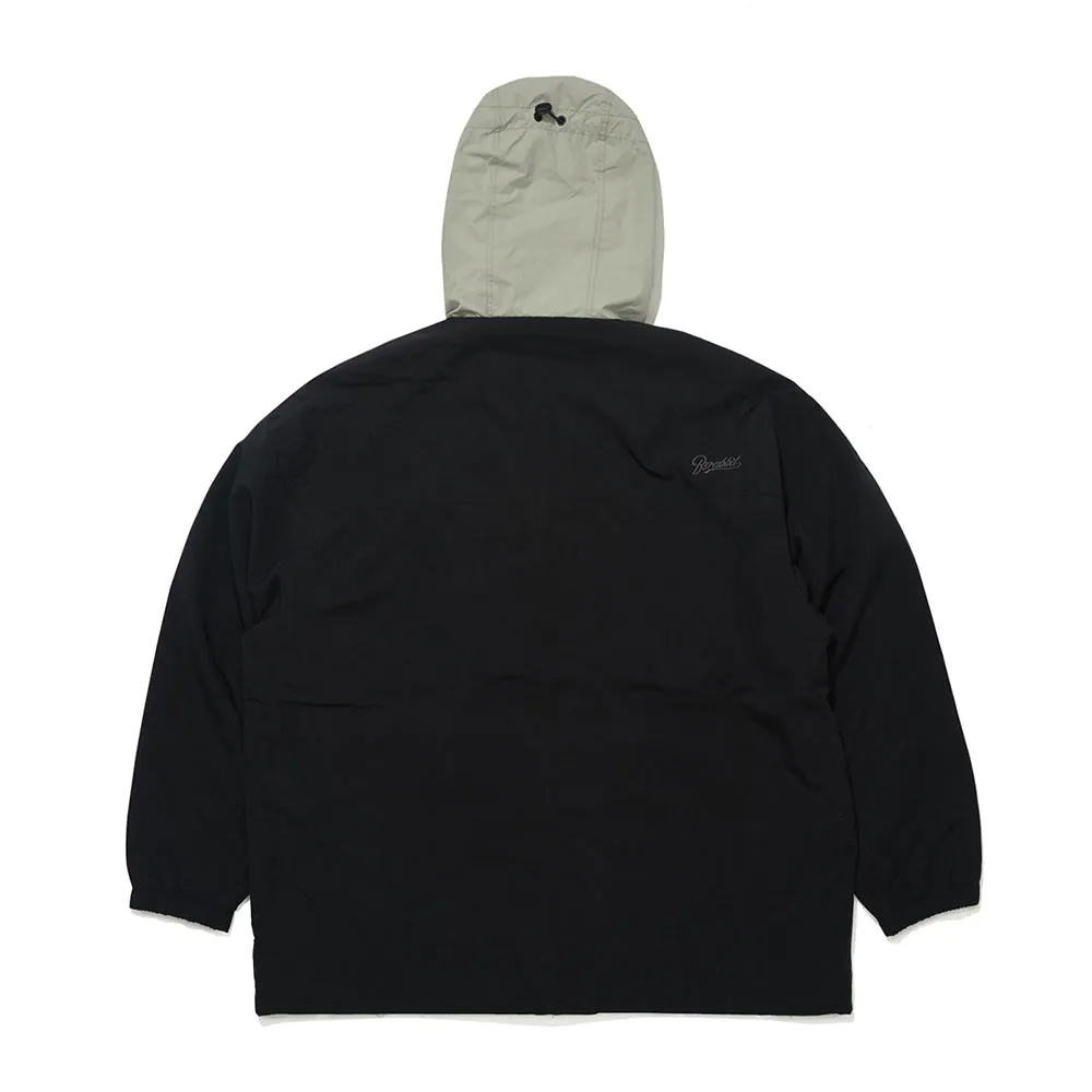 WIDE HOODED JACKET BLACK