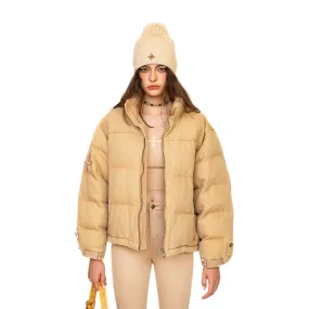 WildWorld Adventure Hiking Puffer Jacket In Wheat