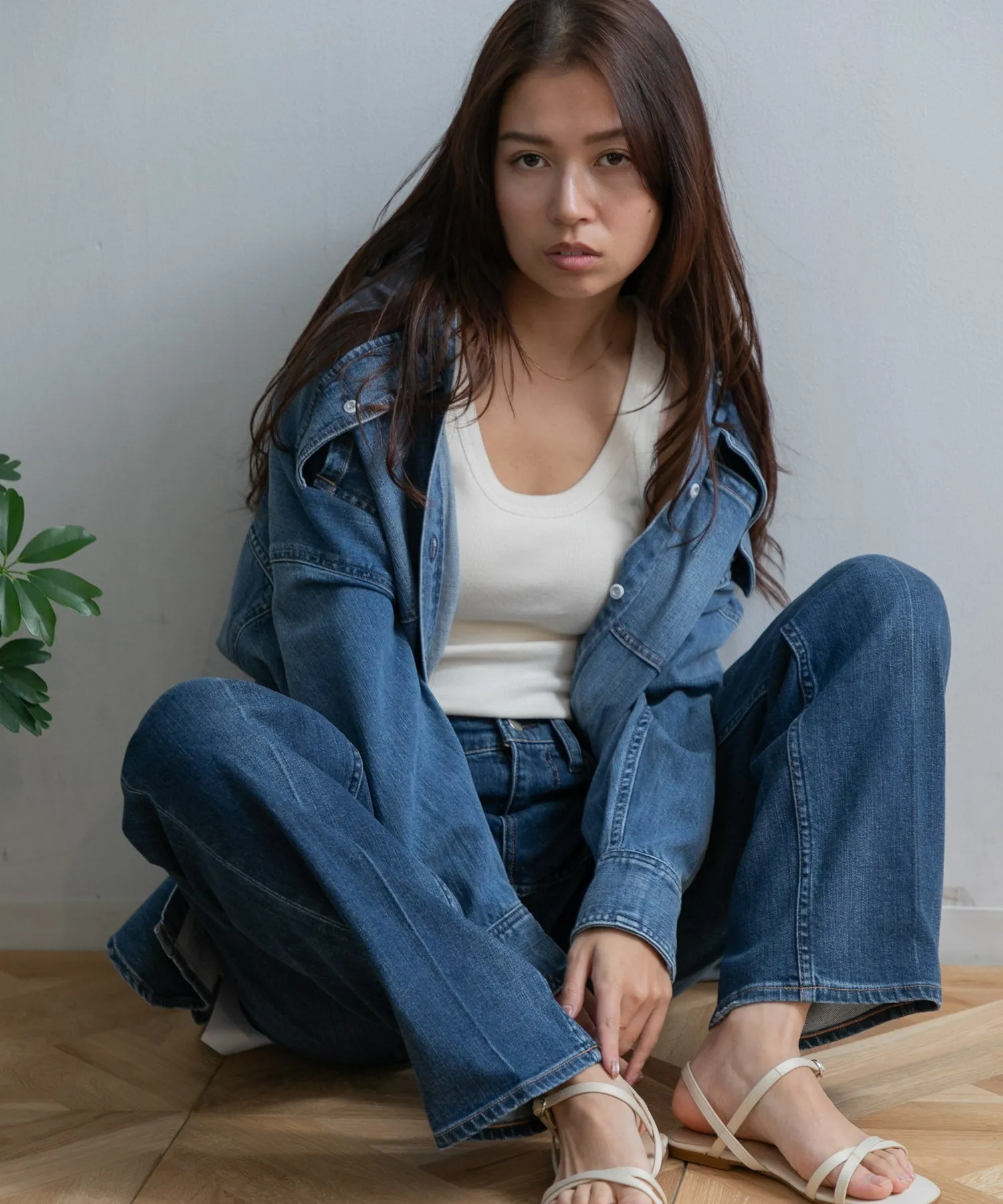 【WOMEN】Healthy denim Nuts Dark Used