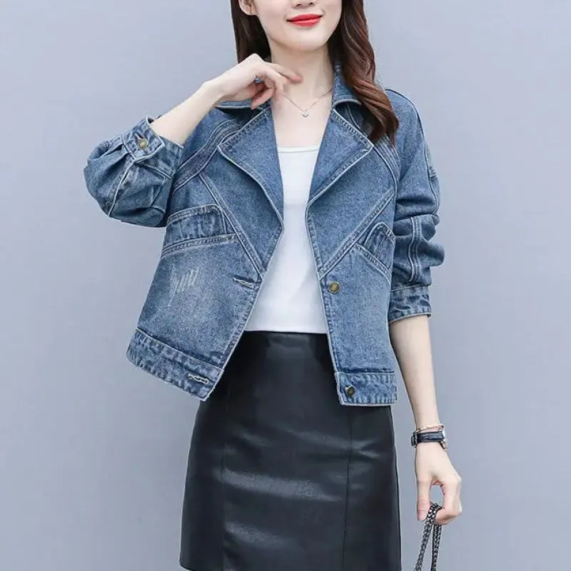 Women's Summer Short Casual Loose Denim Jacket