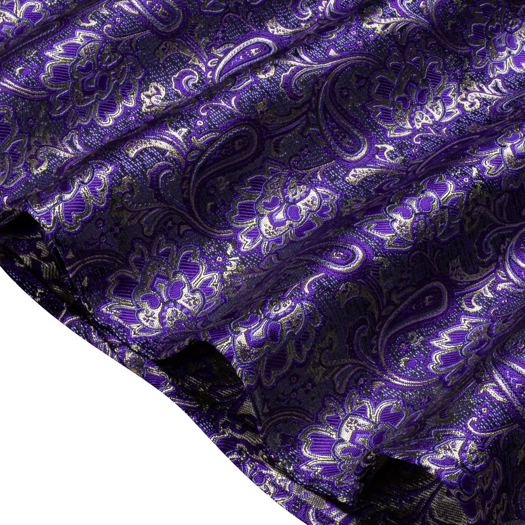 YourTies Dark Lavender Purple Men's Long Sleeve Shirt Men's Floral Top